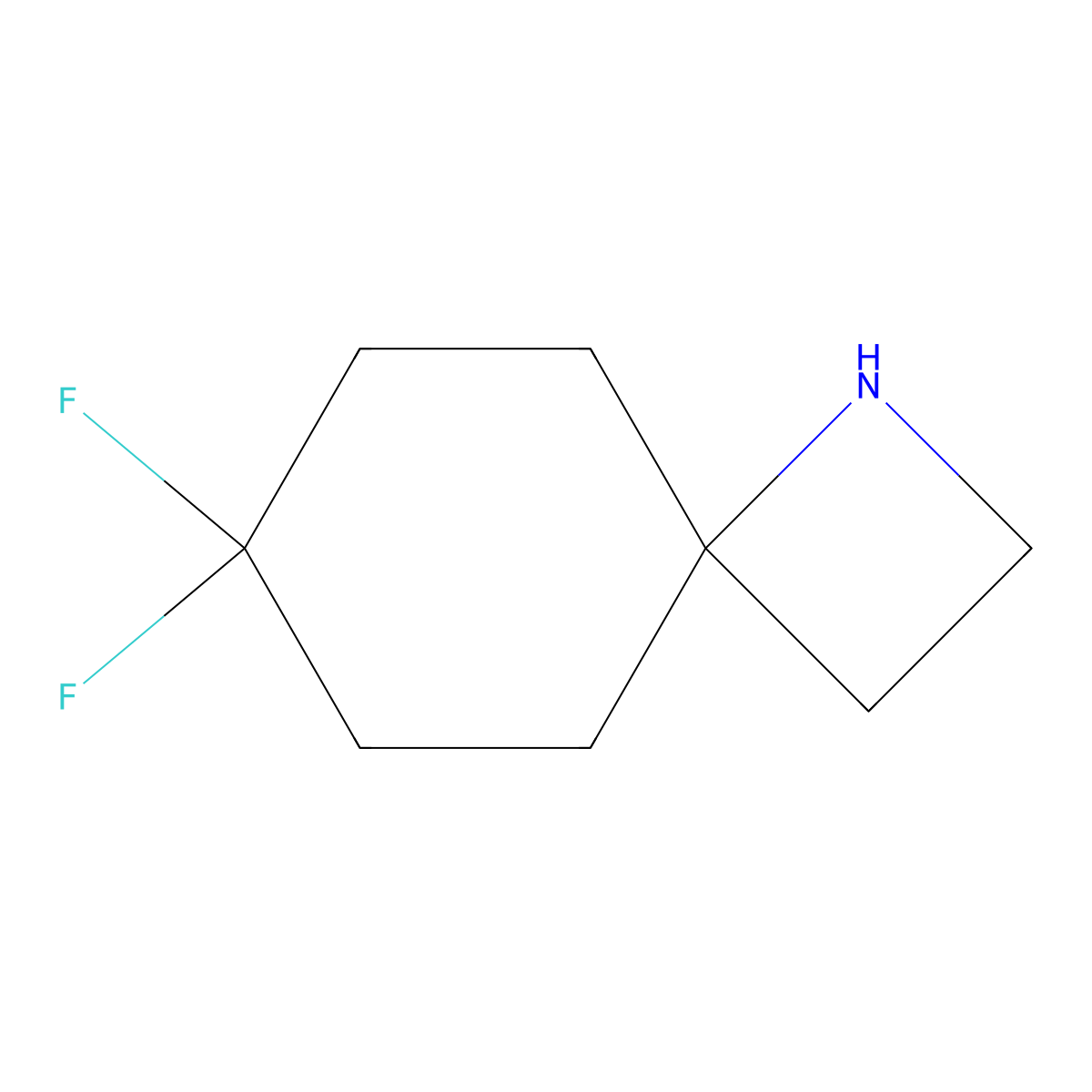 7,7-Difluoro-1-azaspiro[3.5]nonane molecular structure, CAS 2028497-56-3