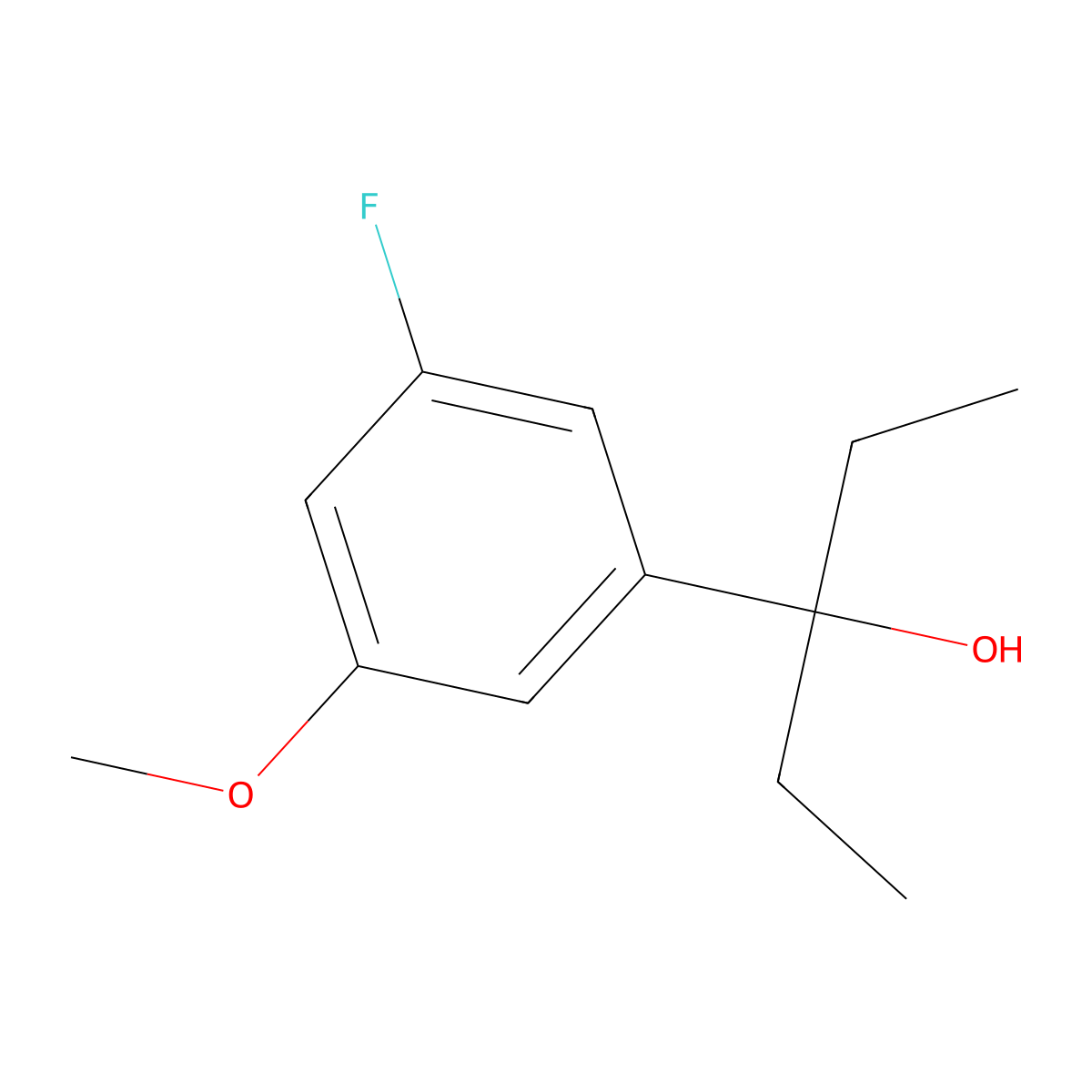 3-(3-Fluoro-5-methoxyphenyl)pentan-3-ol molecular structure, CAS 2028500-29-8