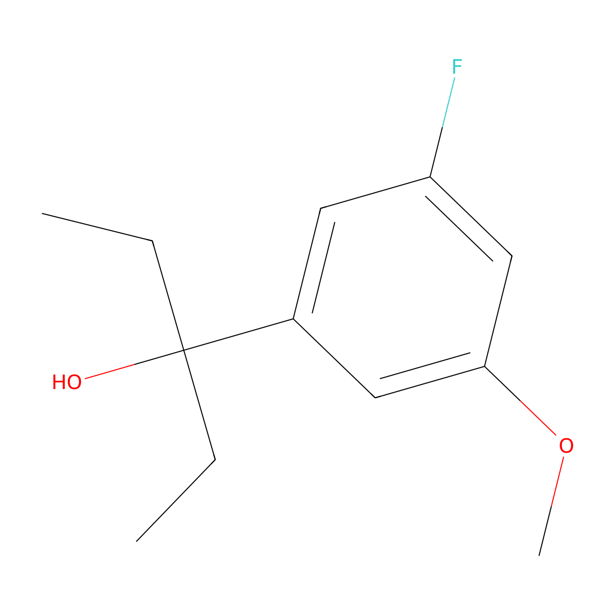 3-(3-Fluoro-5-methoxyphenyl)pentan-3-ol molecular structure, CAS 2028500-29-8