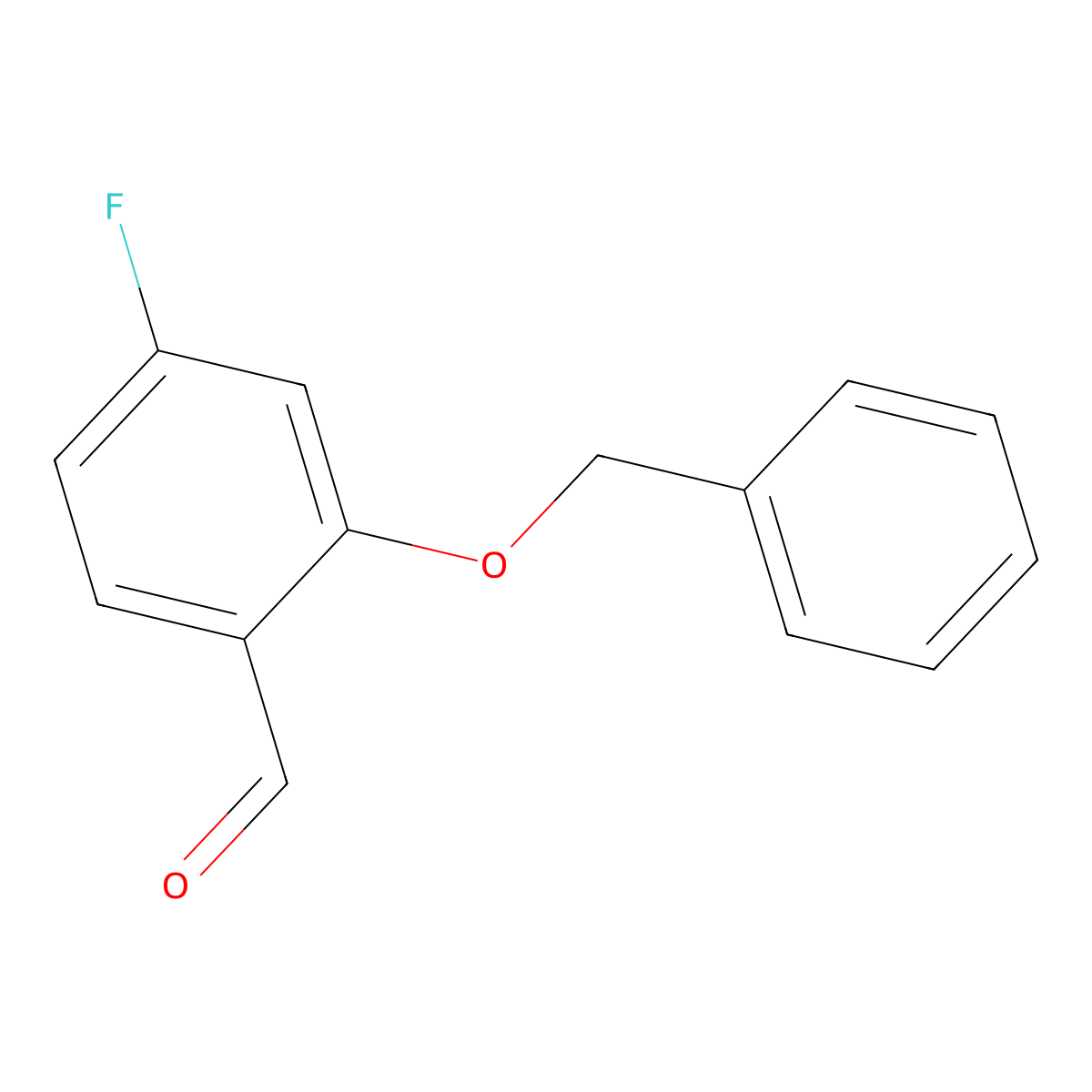 2-(Benzyloxy)-4-fluorobenzaldehyde molecular structure, CAS 202857-89-4
