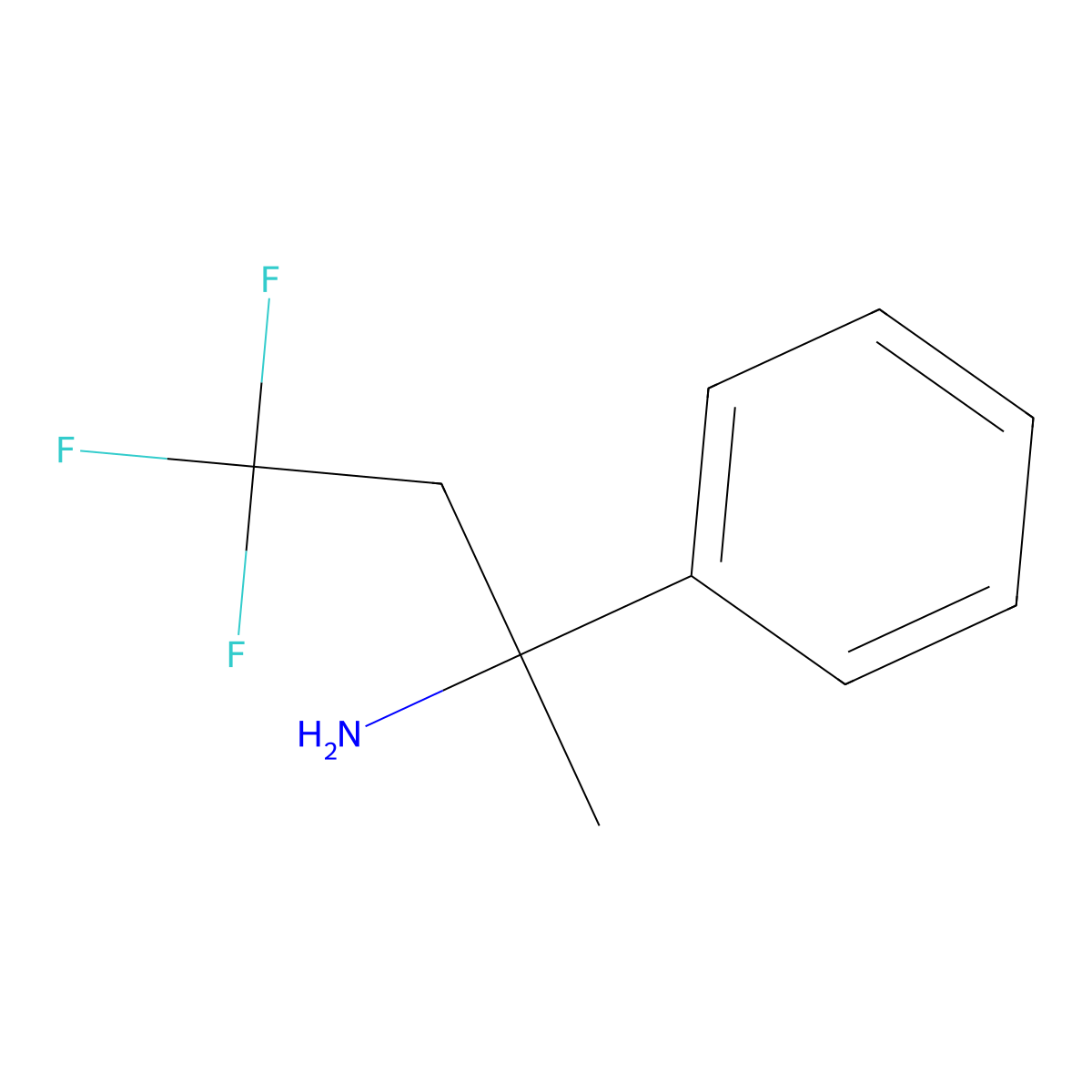 4,4,4-Trifluoro-2-phenylbutan-2-amine molecular structure, CAS 2028573-58-0
