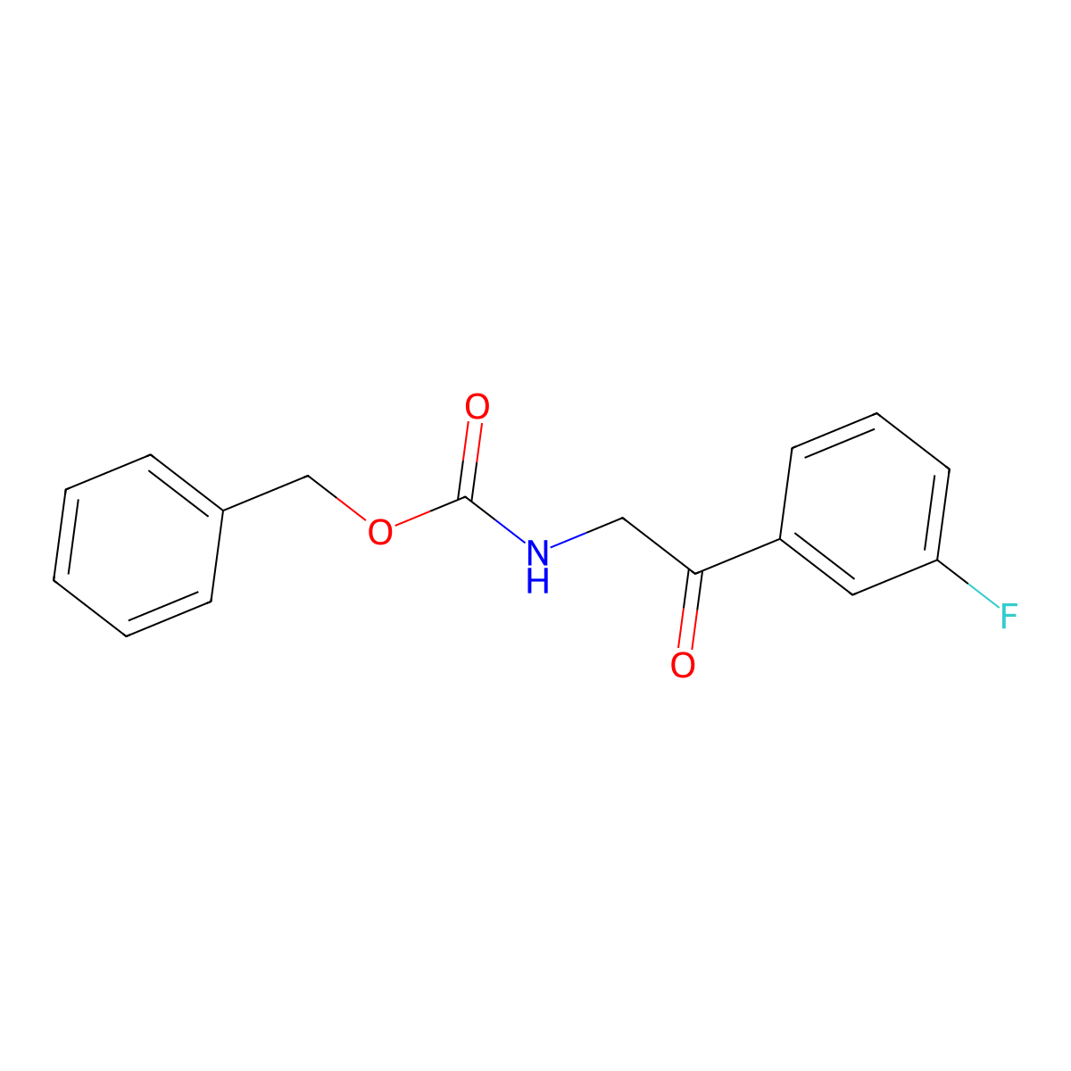 benzyl N-[2-(3-fluorophenyl)-2-oxoethyl]carbamate molecular structure, CAS 2028582-14-9