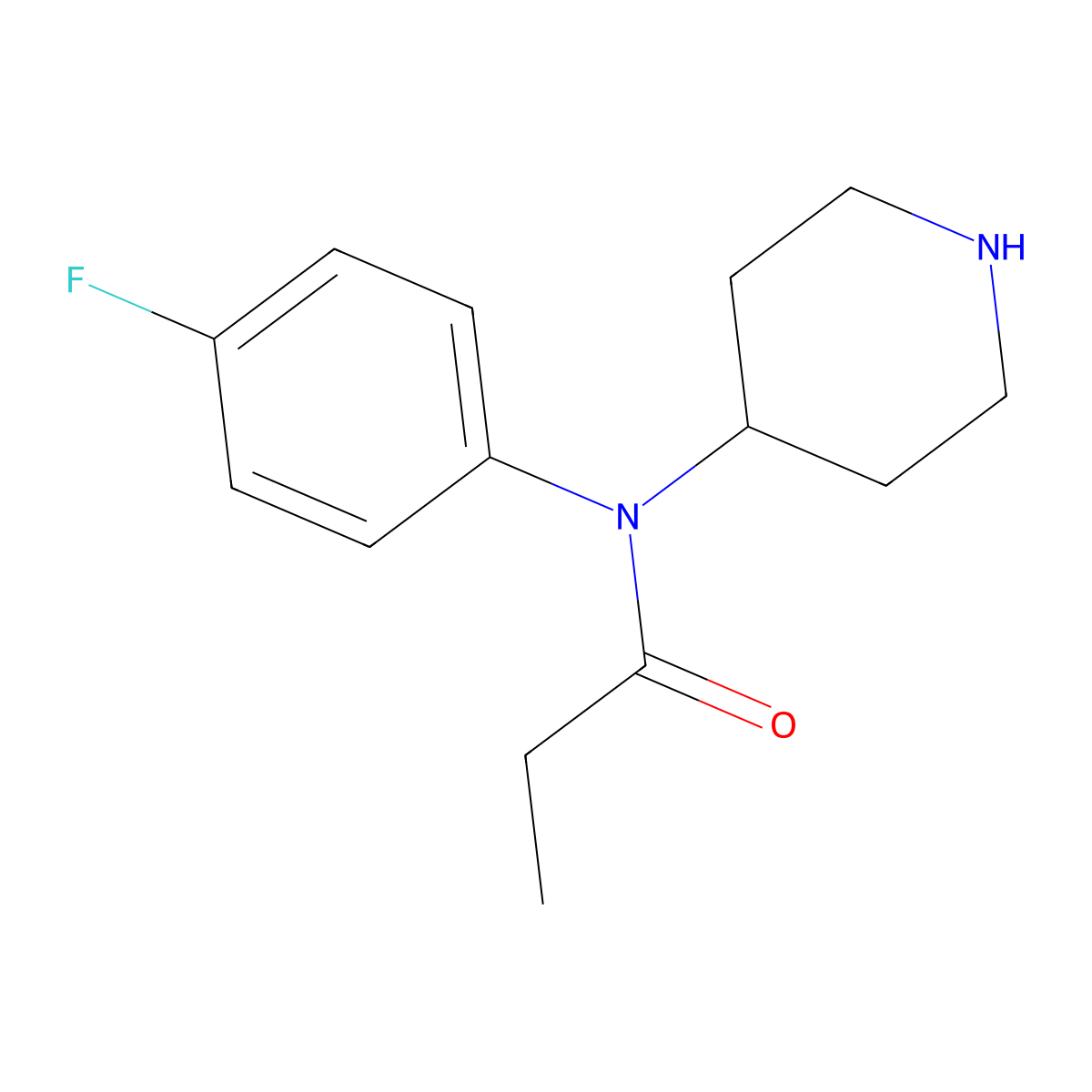 para-fluoro Norfentanyl molecular structure, CAS 202859-51-6