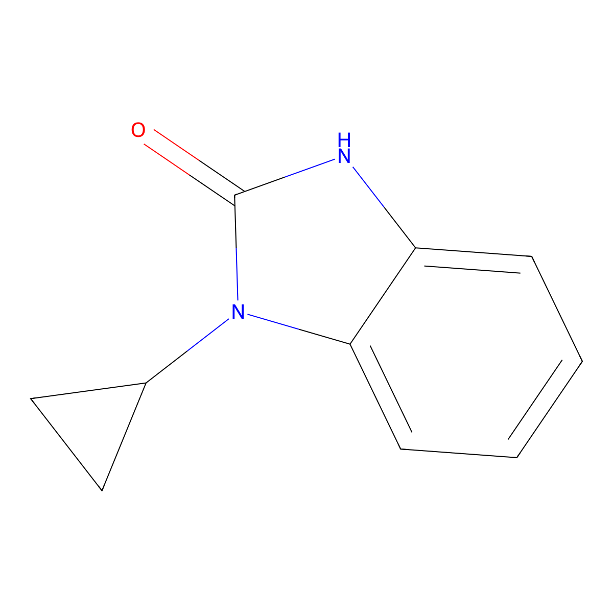 1-cyclopropyl-2,3-dihydro-1H-1,3-benzodiazol-2-one molecular structure, CAS 202859-73-2