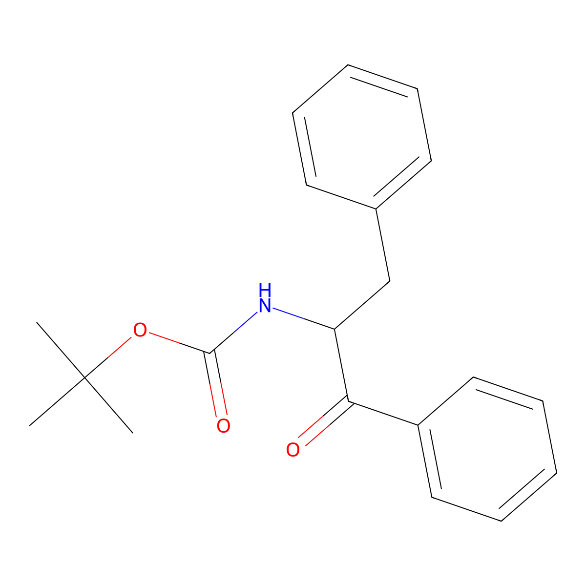 Boc-(2S)-2-amino-1,3-diphenyl-1-propanone molecular structure, CAS 202861-97-0