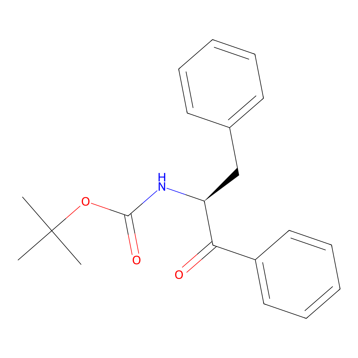 Boc-(2S)-2-amino-1,3-diphenyl-1-propanone molecular structure, CAS 202861-97-0