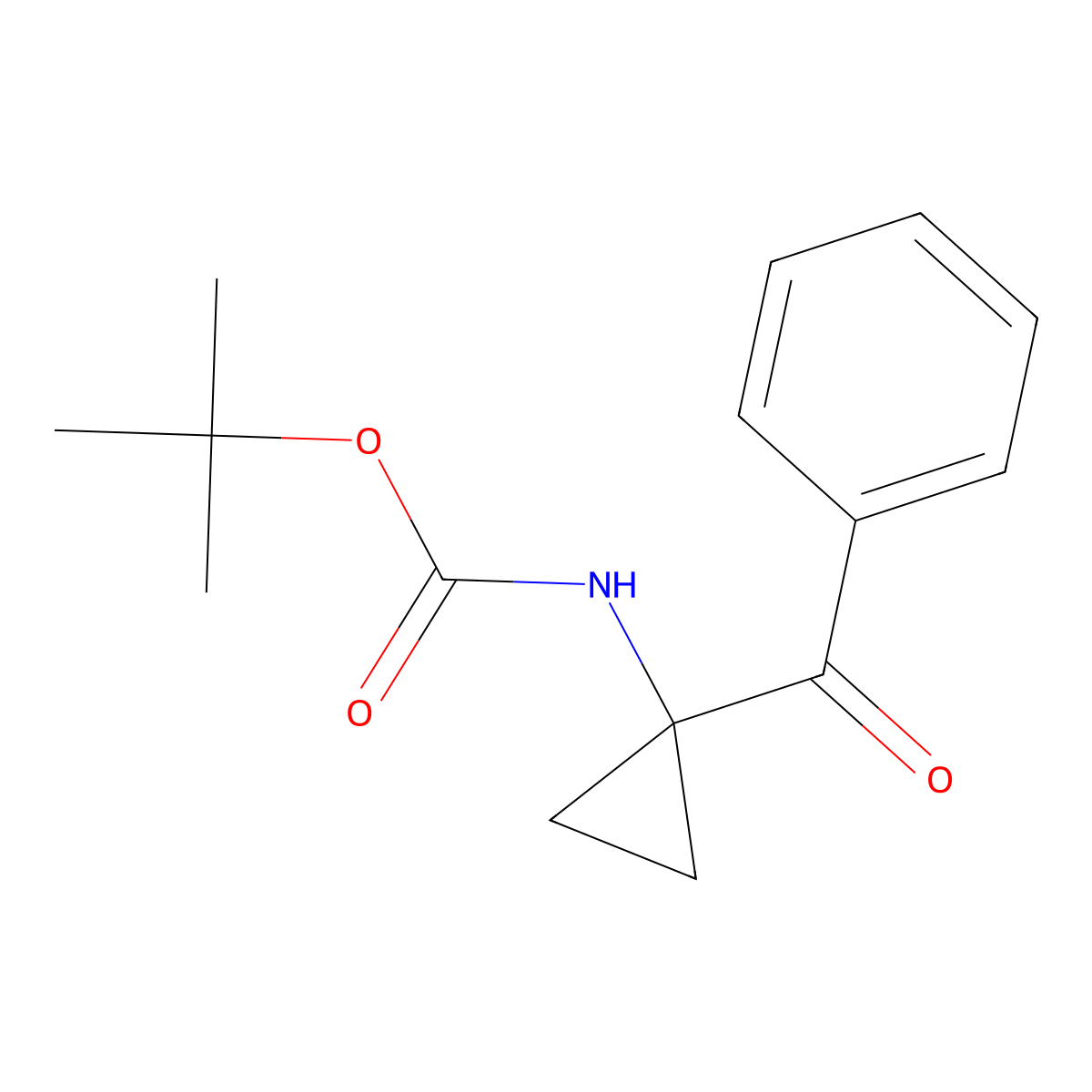tert-Butyl N-(1-benzoylcyclopropyl)carbamate molecular structure, CAS 2028621-53-4