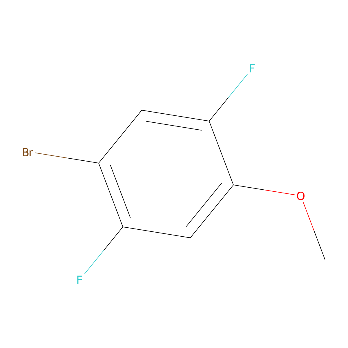 4-Bromo-2,5-difluoroanisole molecular structure, CAS 202865-60-9