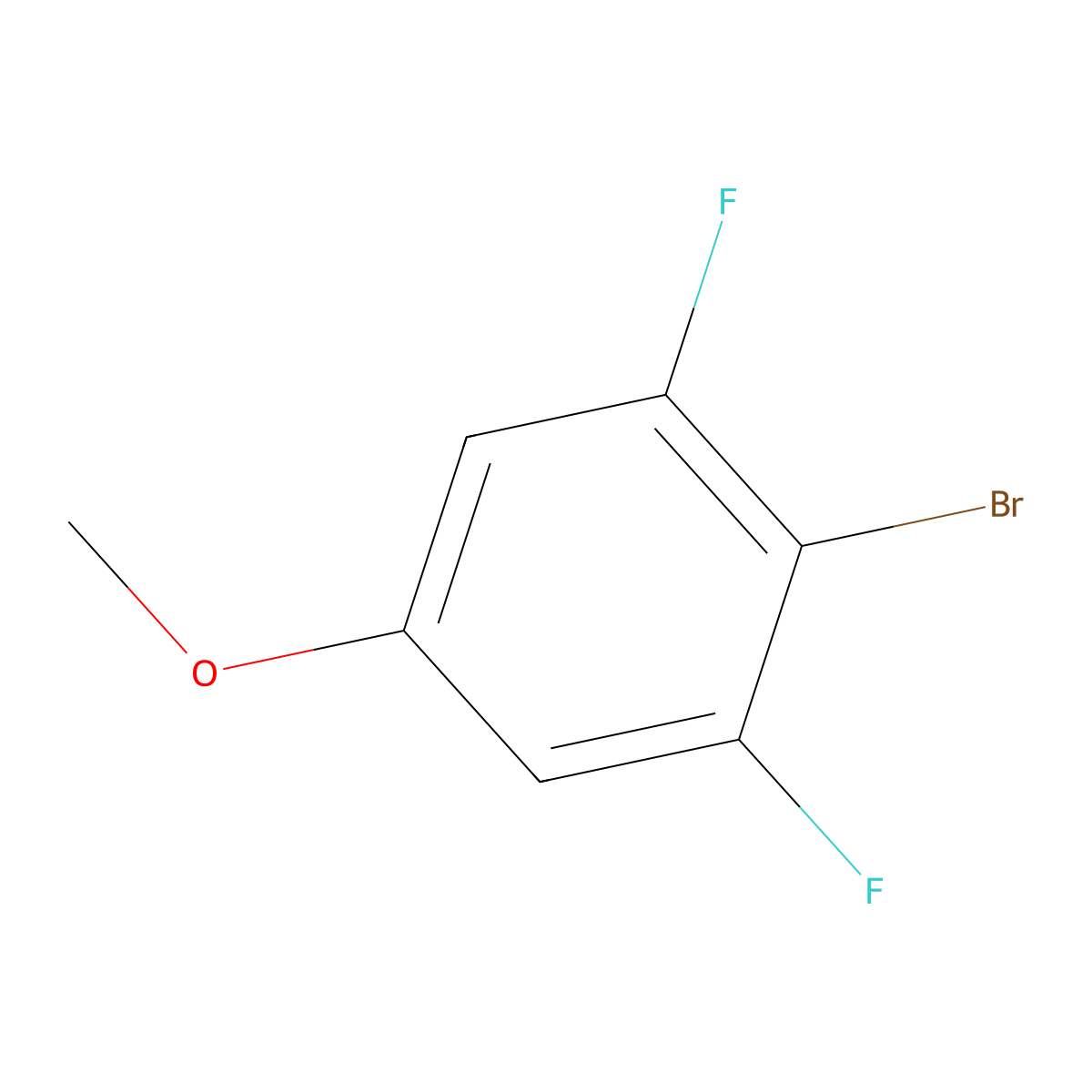 4-Bromo-3,5-difluoroanisole molecular structure, CAS 202865-61-0