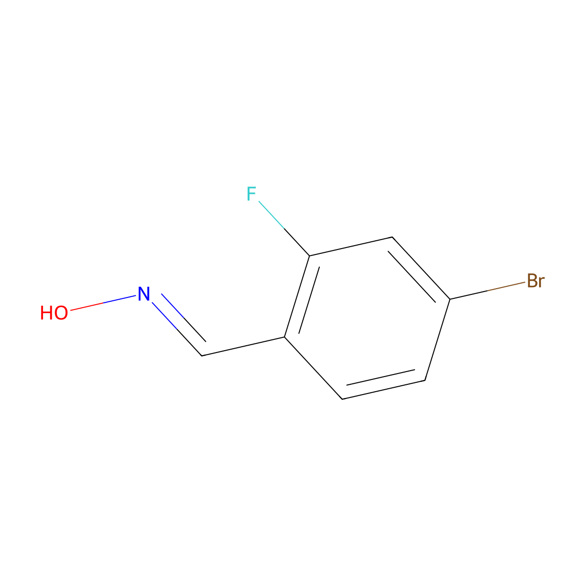 4-Bromo-2-fluorobenzaldehyde oxime molecular structure, CAS 202865-64-3