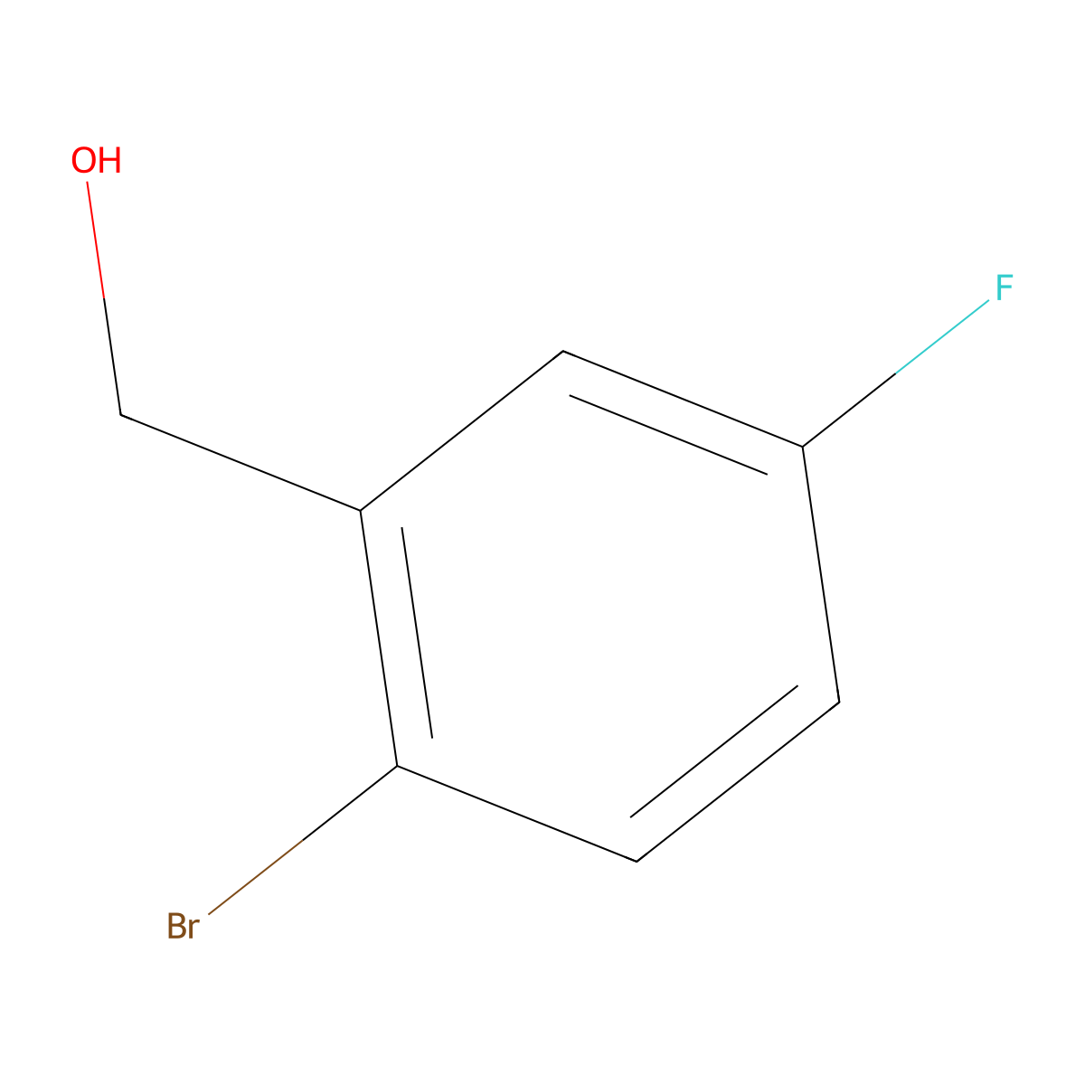 2-Bromo-5-fluorobenzyl alcohol molecular structure, CAS 202865-66-5