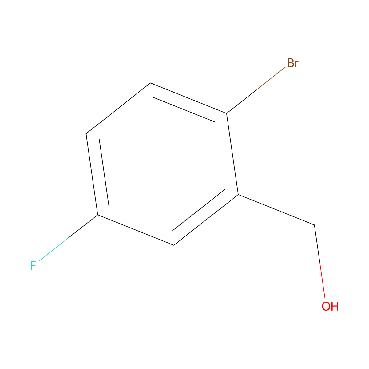 2-Bromo-5-fluorobenzyl alcohol molecular structure, CAS 202865-66-5