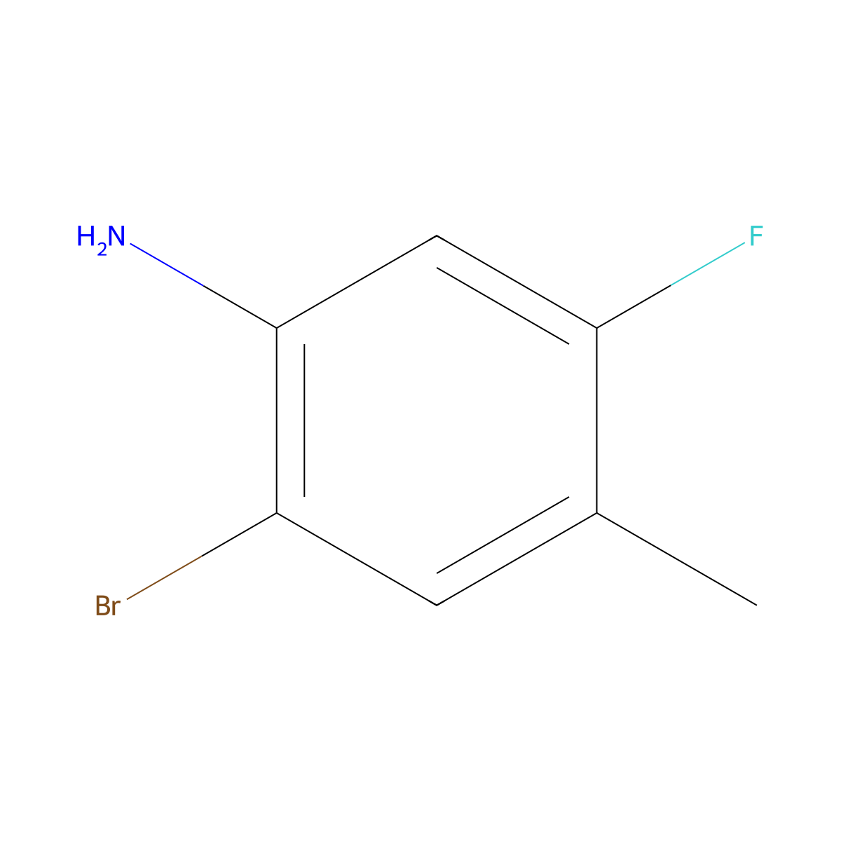 2-Bromo-5-fluoro-4-methylaniline molecular structure, CAS 202865-78-9