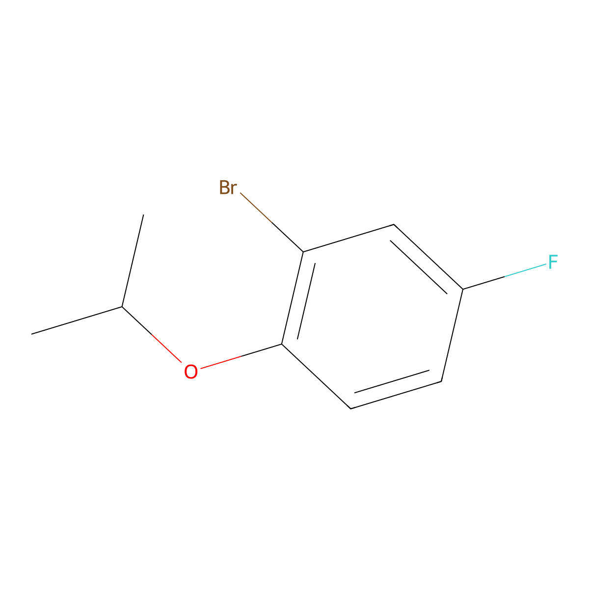 2-Bromo-4-fluoro-1-isopropoxybenzene molecular structure, CAS 202865-79-0