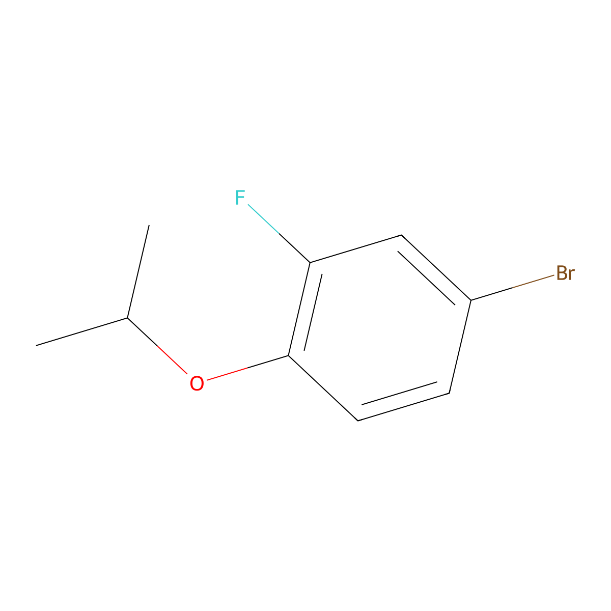 4-Bromo-2-fluoro-1-isopropoxybenzene molecular structure, CAS 202865-80-3