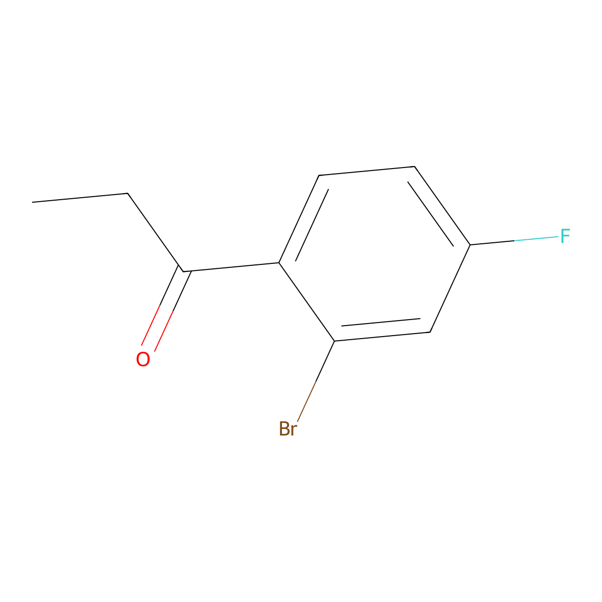1-(2-Bromo-4-fluorophenyl)-1-propanone molecular structure, CAS 202865-81-4