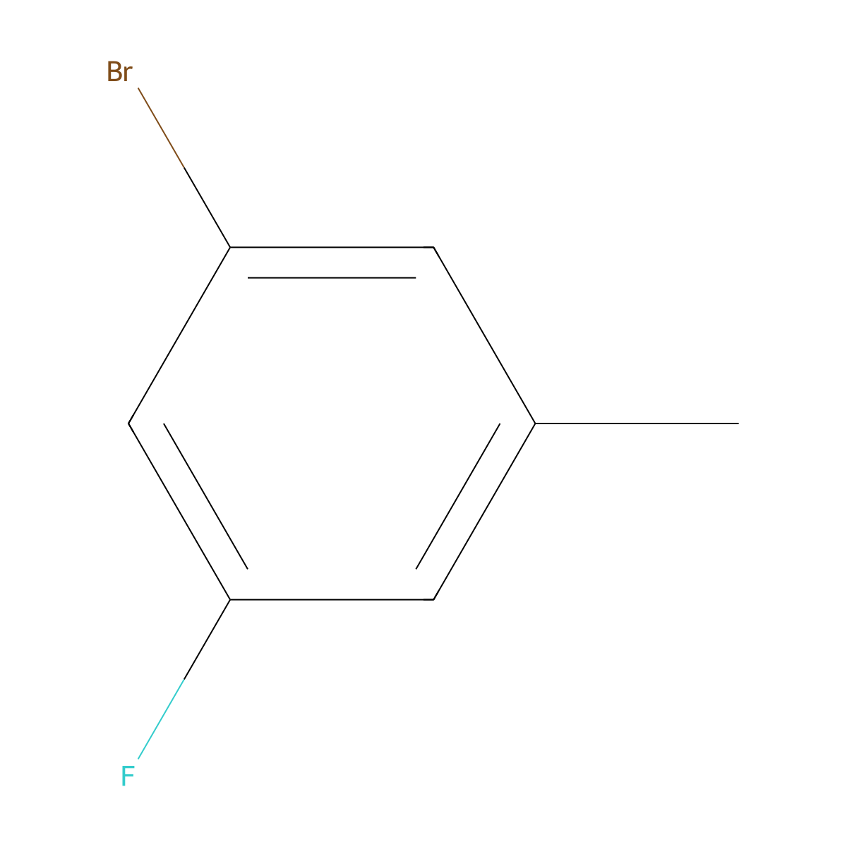 1-Bromo-3-fluoro-5-methylbenzene molecular structure, CAS 202865-83-6