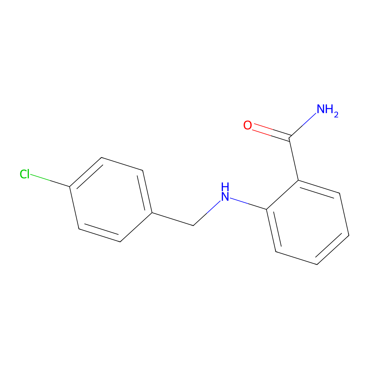 2-[(4-Chlorobenzyl)amino]benzenecarboxamide molecular structure, CAS 20287-39-2