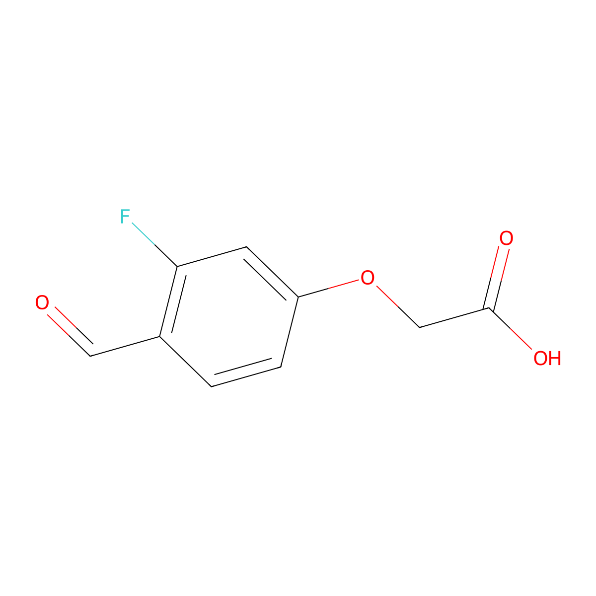 2-(3-Fluoro-4-formylphenoxy)acetic Acid molecular structure, CAS 2028722-15-6