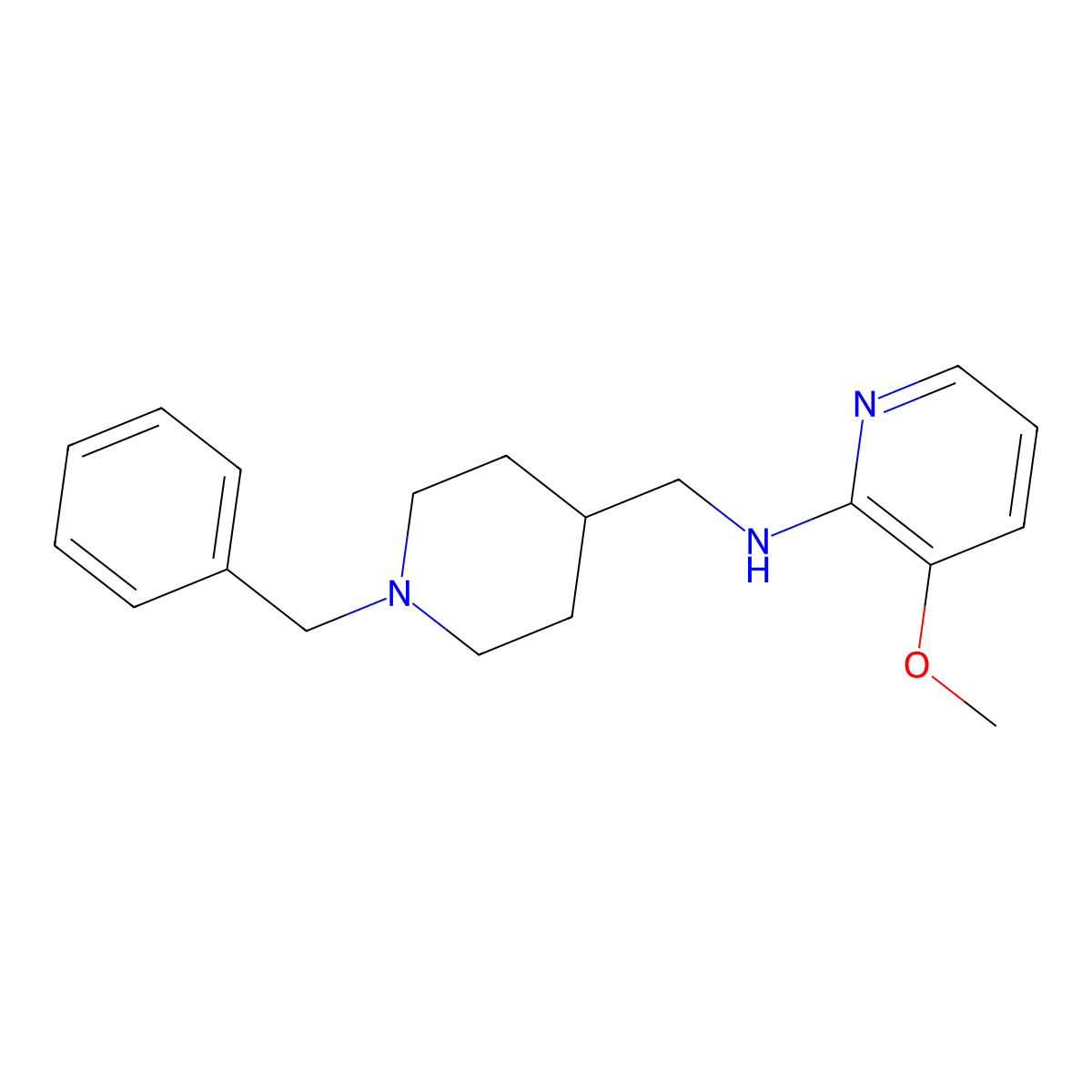 N-((1-Benzylpiperidin-4-yl)methyl)-3-methoxypyridin-2-amine molecular structure, CAS 2028783-82-4