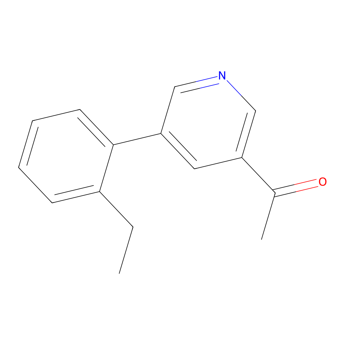 1-[5-(2-Ethylphenyl)-3-pyridinyl]ethanone molecular structure, CAS 2028834-00-4
