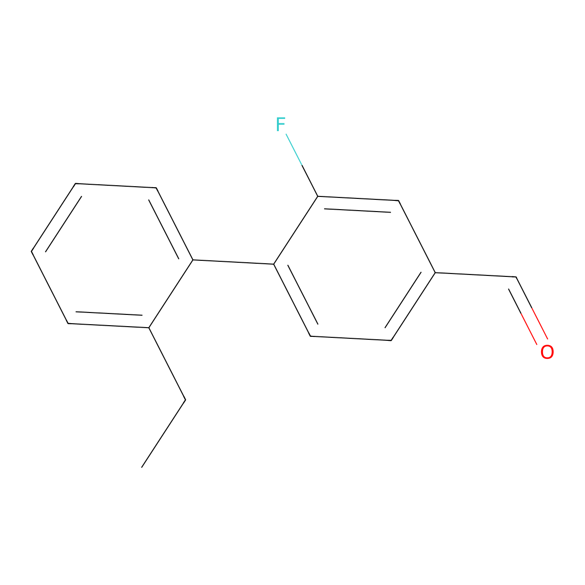 2'-Ethyl-2-fluoro[1,1'-biphenyl]-4-carboxaldehyde molecular structure, CAS 2028877-81-6