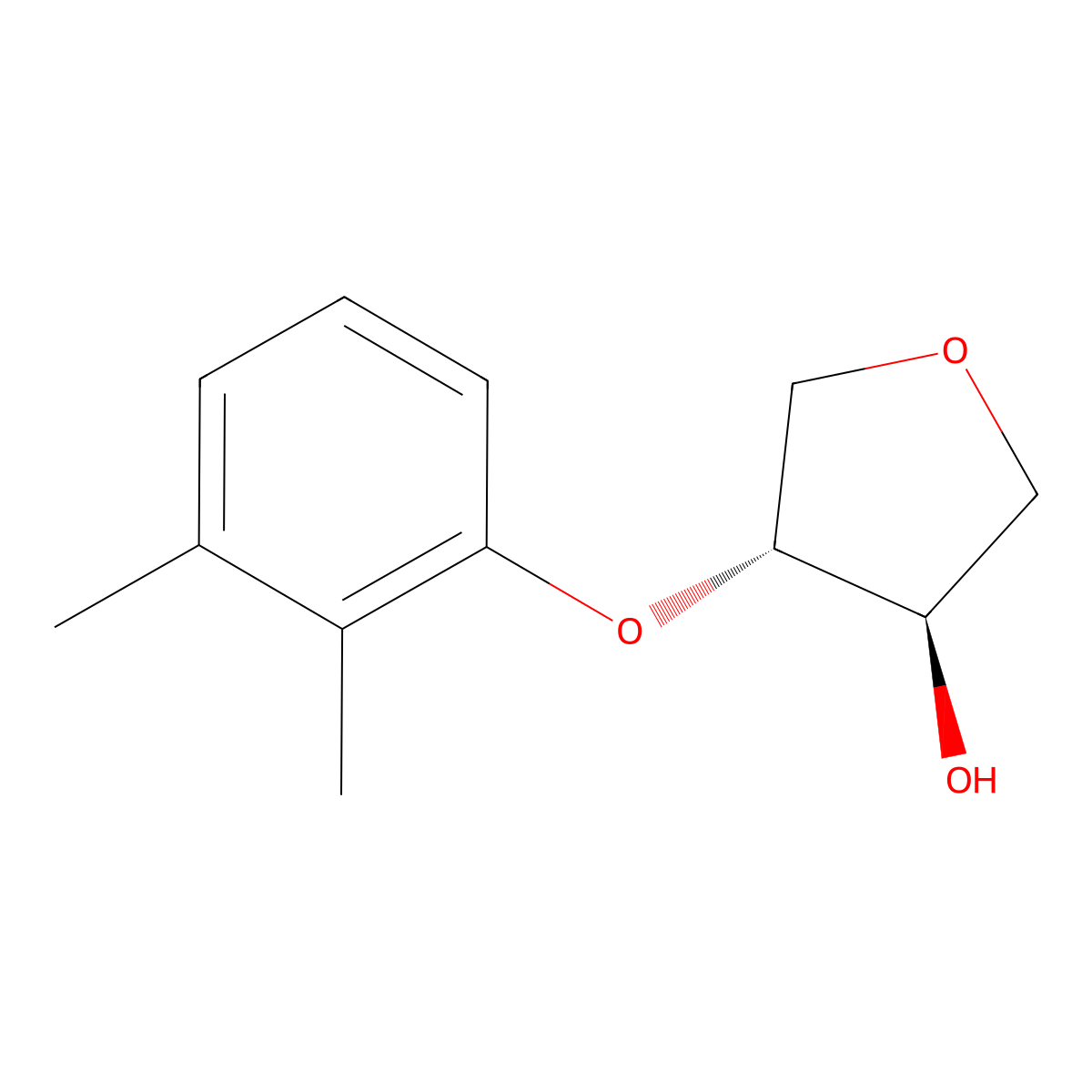(3R,4R)-4-(2,3-dimethylphenoxy)oxolan-3-ol molecular structure, CAS 2028921-85-7