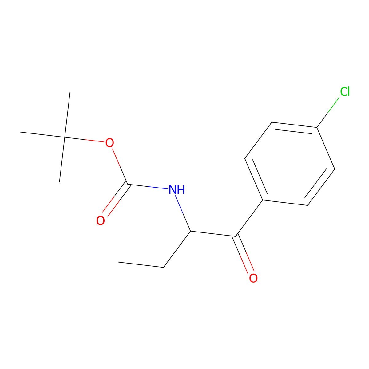 tert-butyl N-[1-(4-chlorophenyl)-1-oxobutan-2-yl]carbamate molecular structure, CAS 2028926-89-6