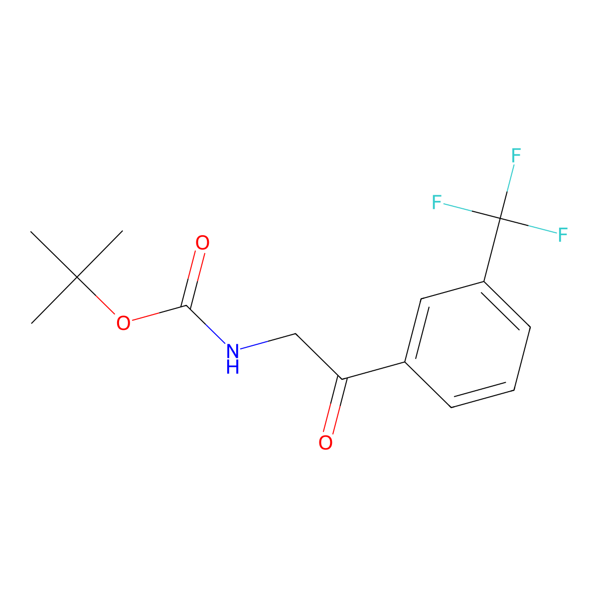tert-butyl N-{2-oxo-2-[3-(trifluoromethyl)phenyl]ethyl}carbamate molecular structure, CAS 2028979-66-8