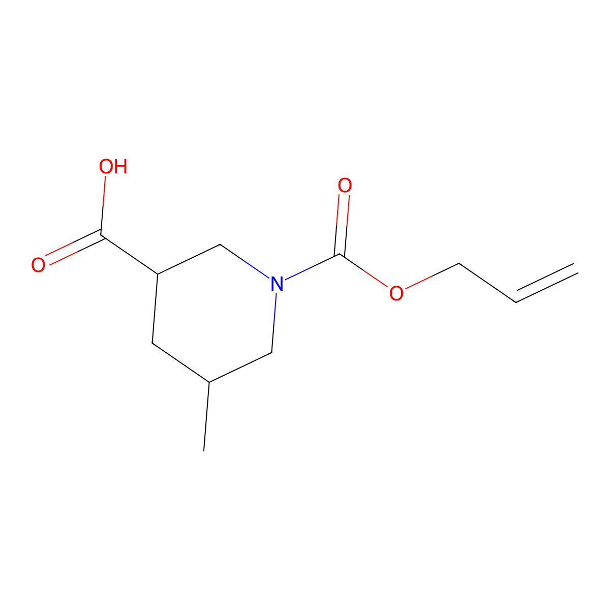 5-Methyl-1-[(prop-2-en-1-yloxy)carbonyl]piperidine-3-carboxylic acid molecular structure, CAS 2028983-05-1