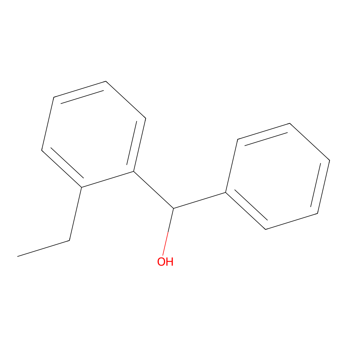 (2-Ethylphenyl)(phenyl)methanol molecular structure, CAS 2029-73-4