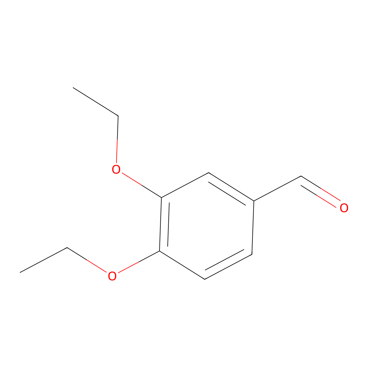 3,4-Diethoxybenzaldehyde molecular structure, CAS 2029-94-9