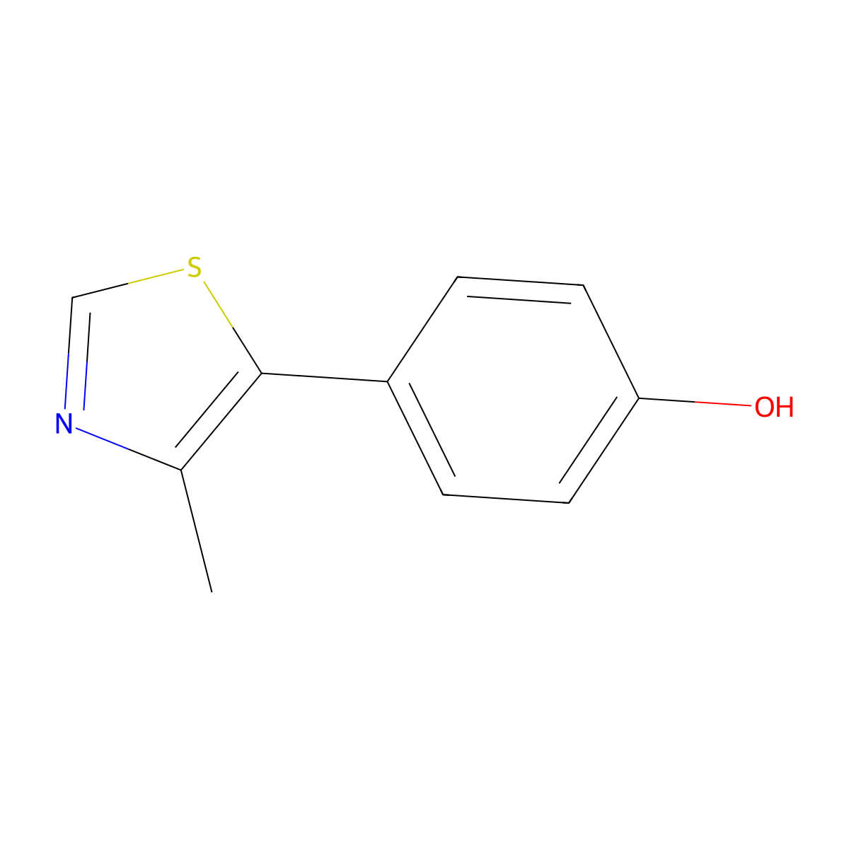 4-(4-Methyl-5-thiazolyl)phenol molecular structure, CAS 2029026-73-9