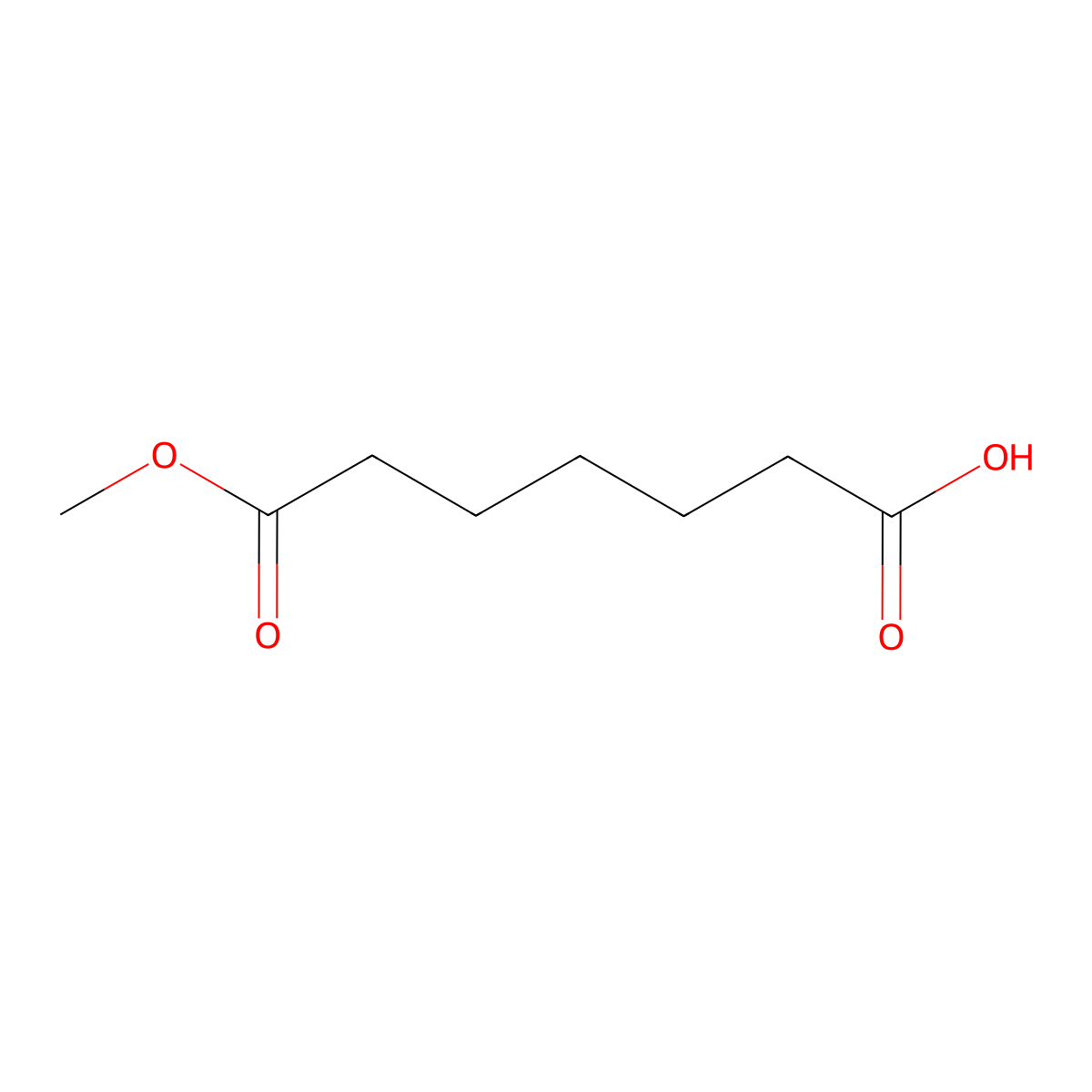 Methyl hydrogen heptane-1,7-dioate molecular structure, CAS 20291-40-1