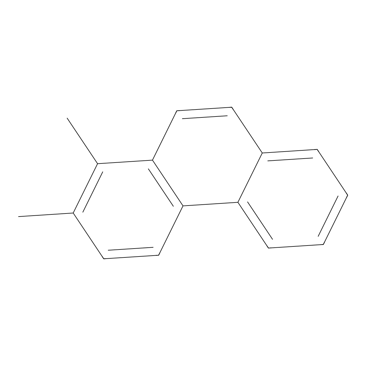 1,2-Dimethylphenanthrene molecular structure, CAS 20291-72-9