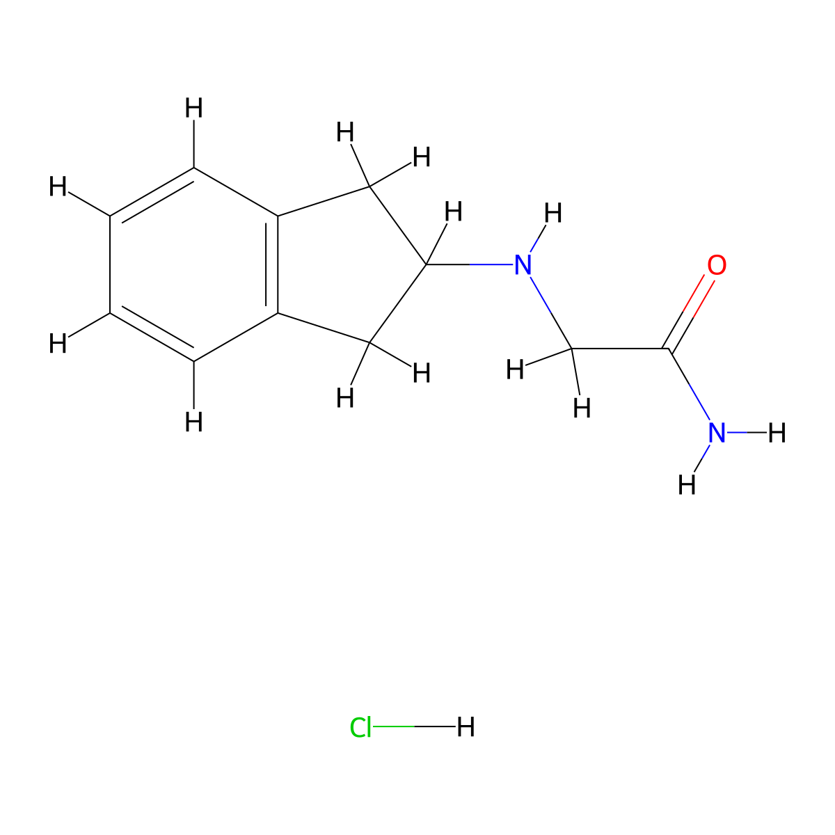 Indantadol hydrochloride molecular structure, CAS 202914-18-9