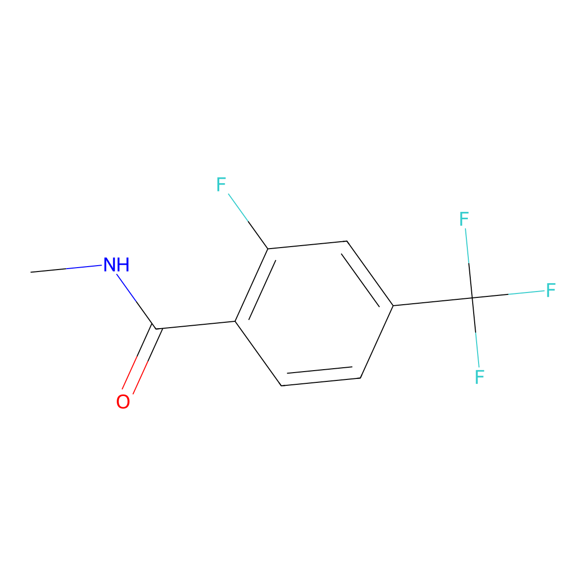2-Fluoro-N-methyl-4-(trifluoromethyl)-benzamide molecular structure, CAS 2029175-99-1