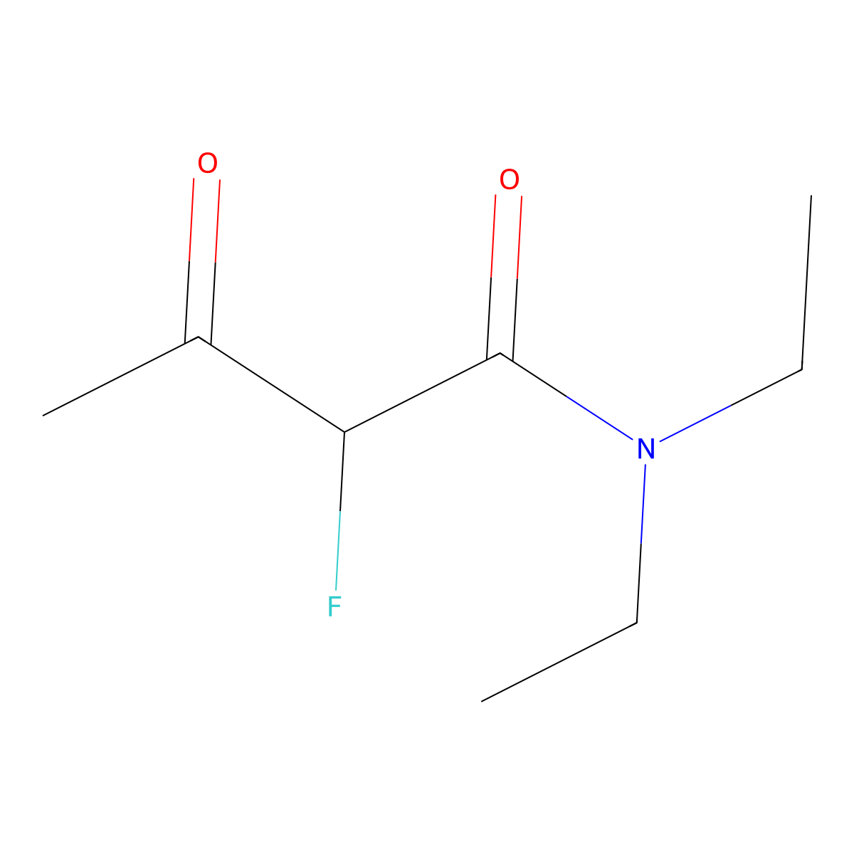 N,N-Diethyl 2-fluoro-3-oxo-butyramide molecular structure, CAS 202921-54-8