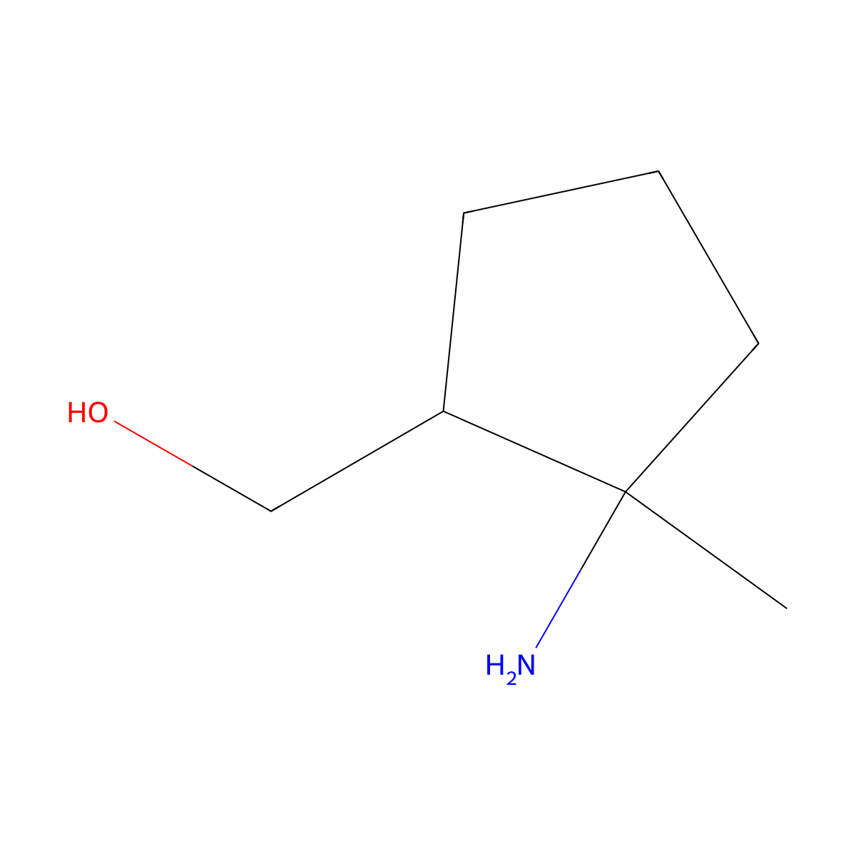 ((1R,2S)-2-Amino-2-methylcyclopentyl)methanol molecular structure, CAS 202921-91-3