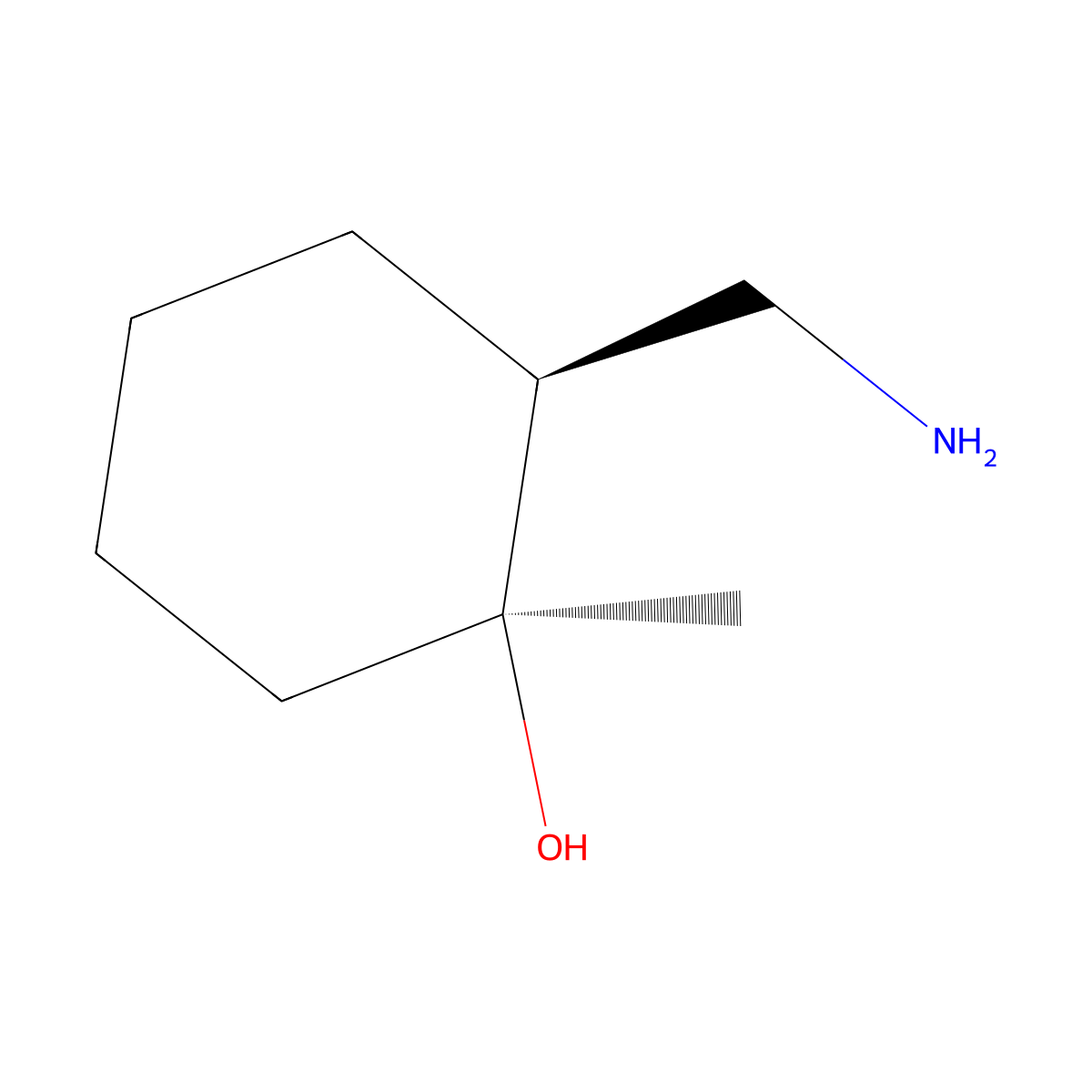 cis-2-Aminomethyl-1-methyl-cyclohexanol molecular structure, CAS 202921-94-6