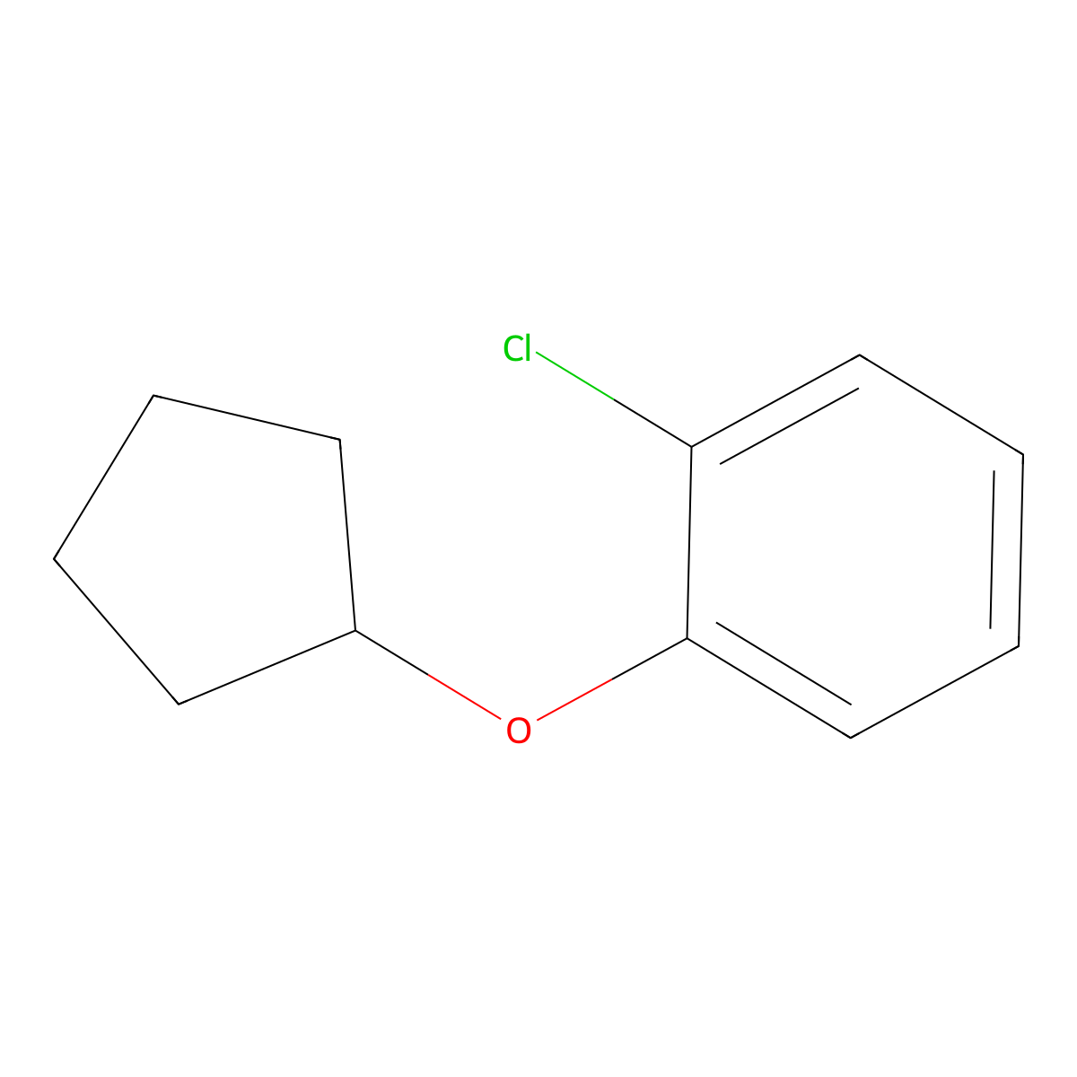 1-Chloro-2-(cyclopentyloxy)benzene molecular structure, CAS 202923-22-6