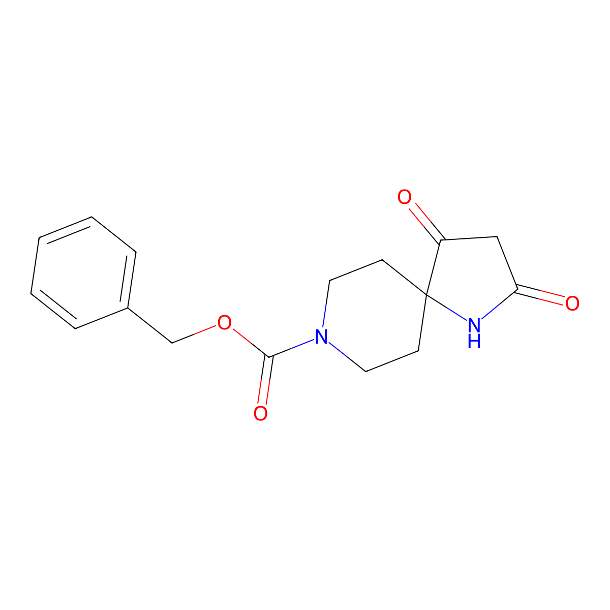 Benzyl 2,4-dioxo-1,8-diazaspiro[4.5]decane-8-carboxylate molecular structure, CAS 2029246-72-6