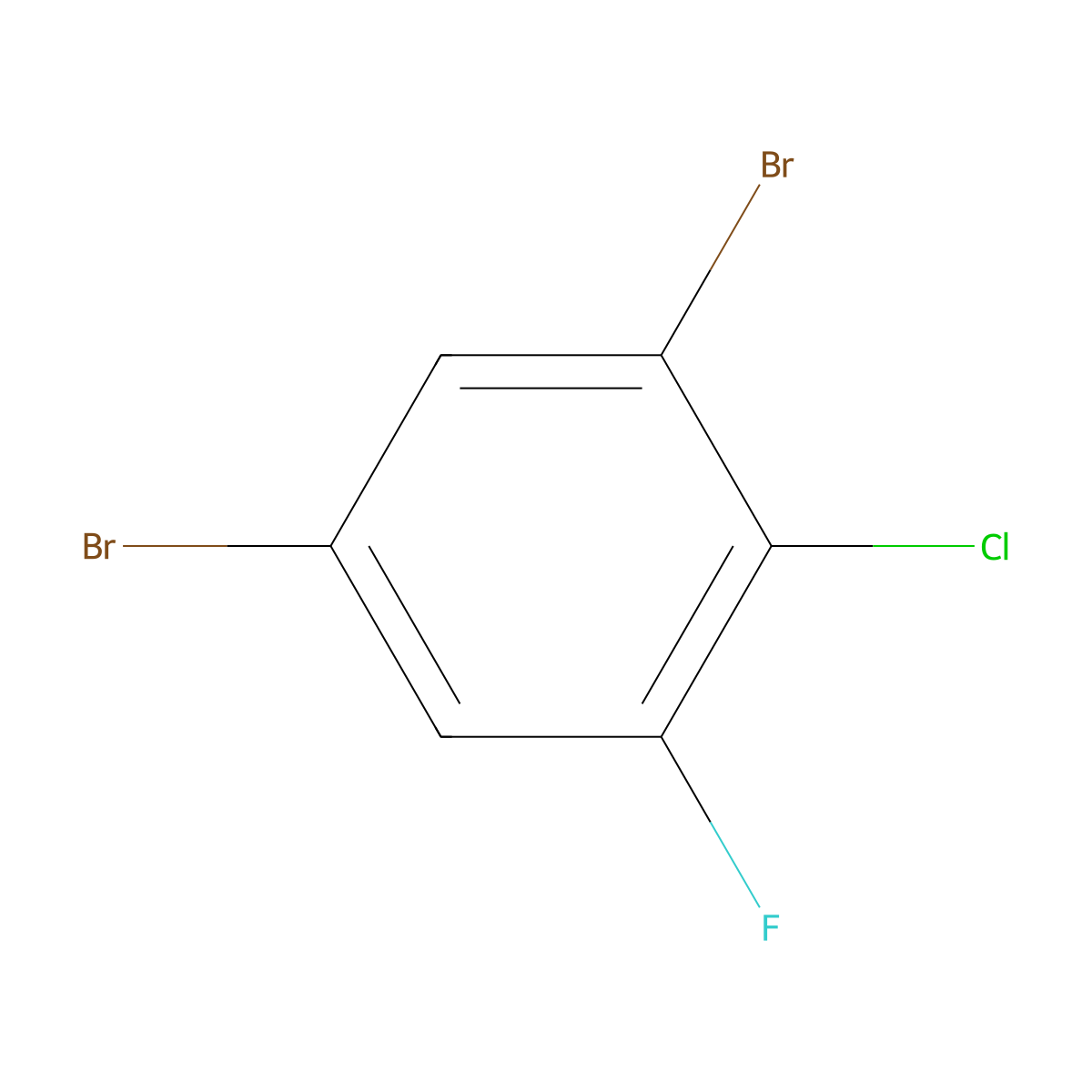 1,5-Dibromo-2-chloro-3-fluorobenzene molecular structure, CAS 202925-04-0