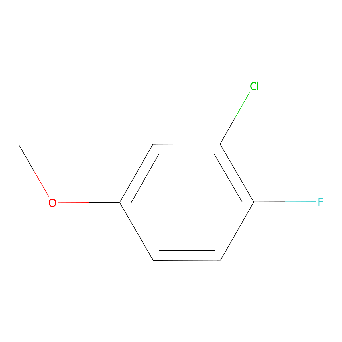 3-Chloro-4-fluoroanisole molecular structure, CAS 202925-07-3