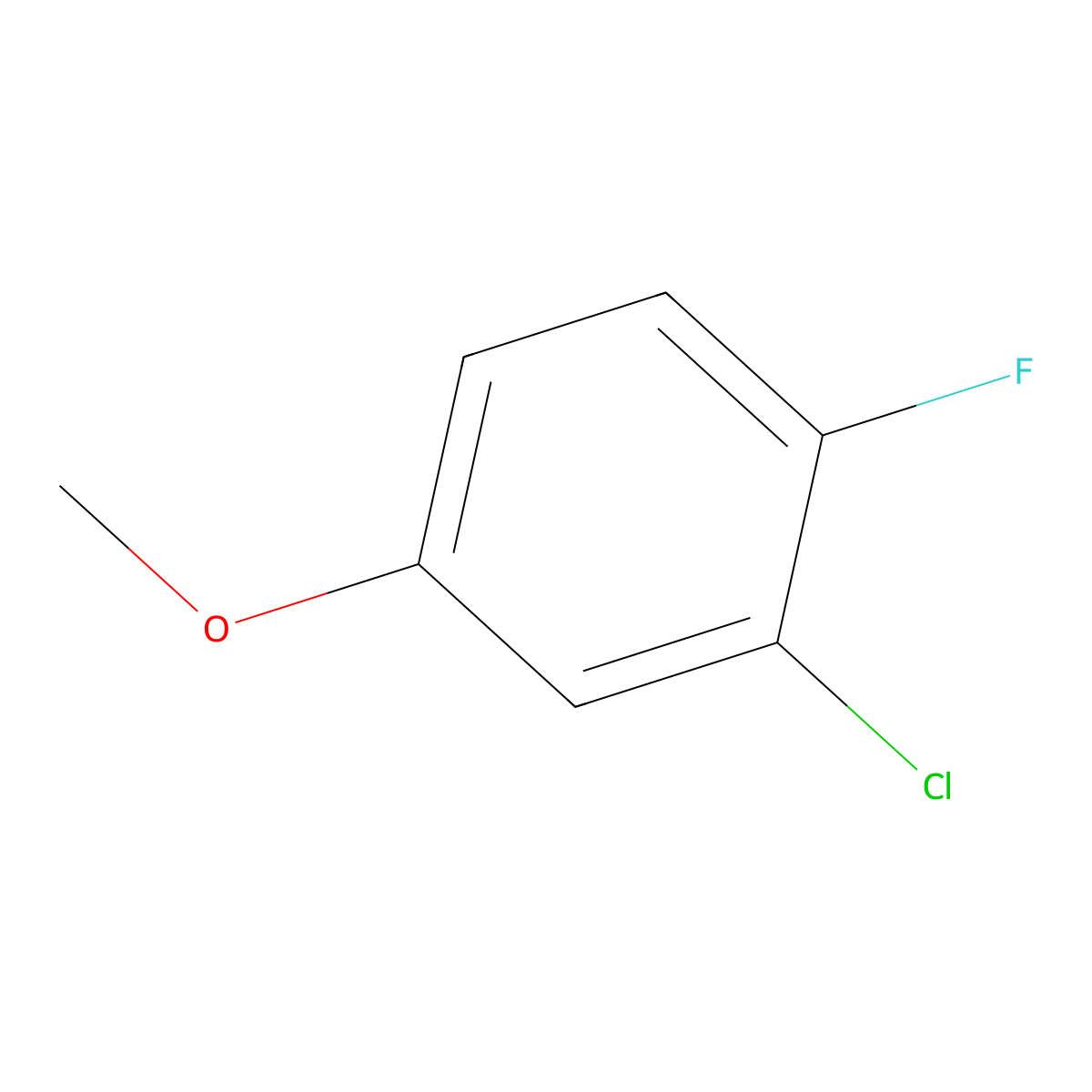 3-Chloro-4-fluoroanisole molecular structure, CAS 202925-07-3