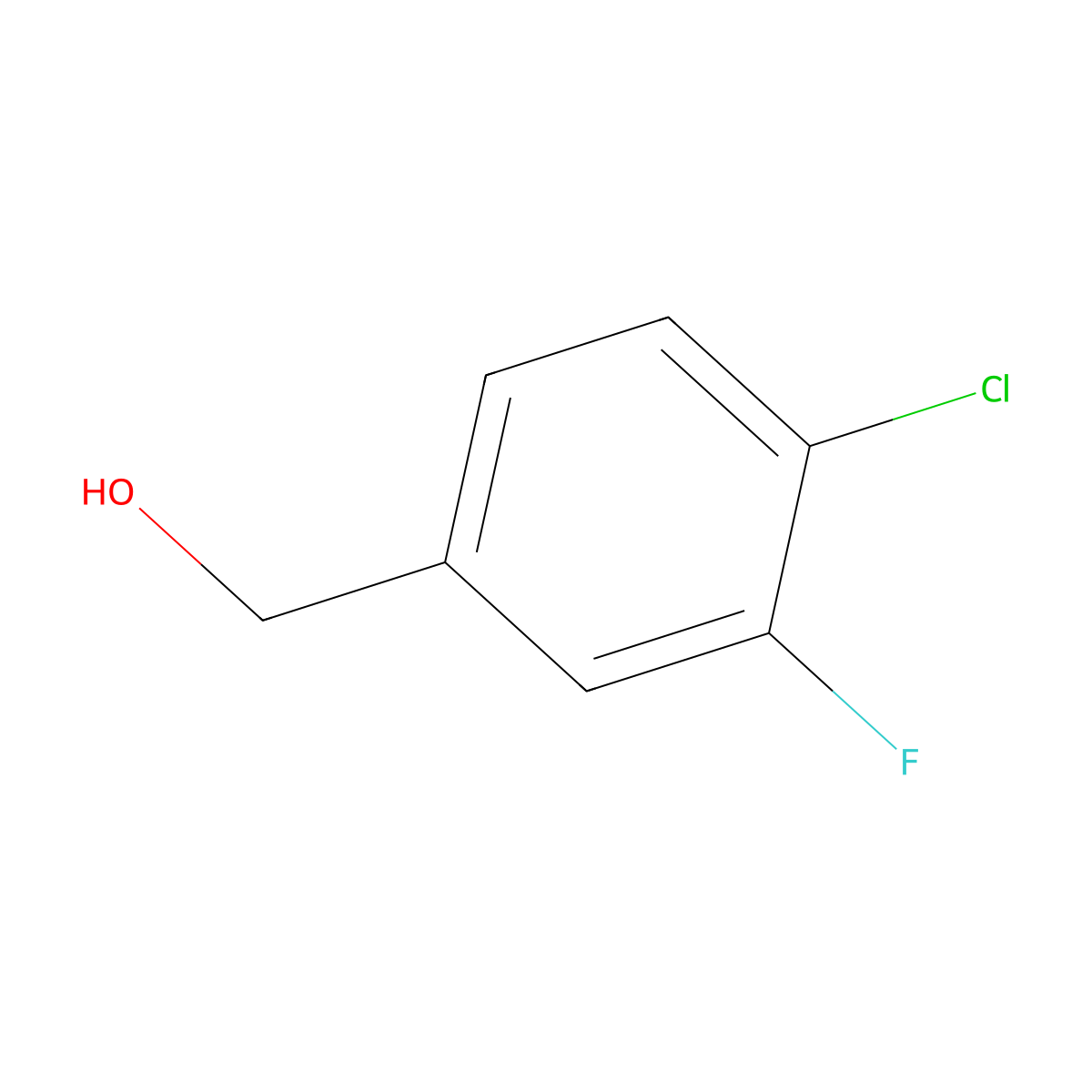 4-Chloro-3-fluorobenzyl alcohol molecular structure, CAS 202925-10-8
