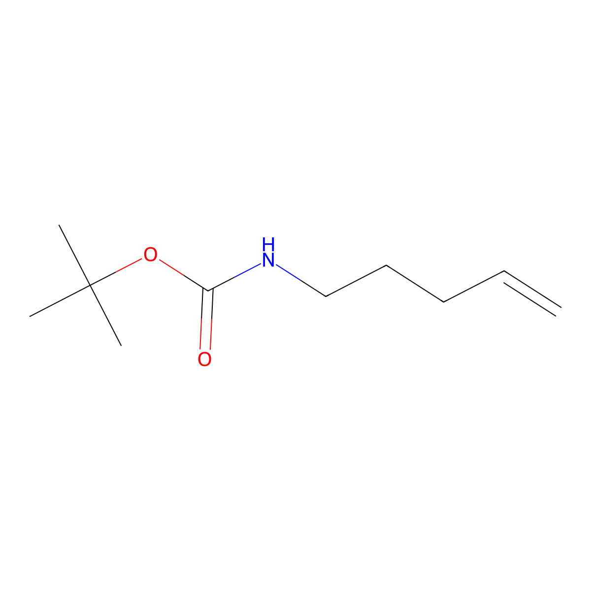 Tert-butyl pent-4-EN-1-ylcarbamate molecular structure, CAS 202925-92-6