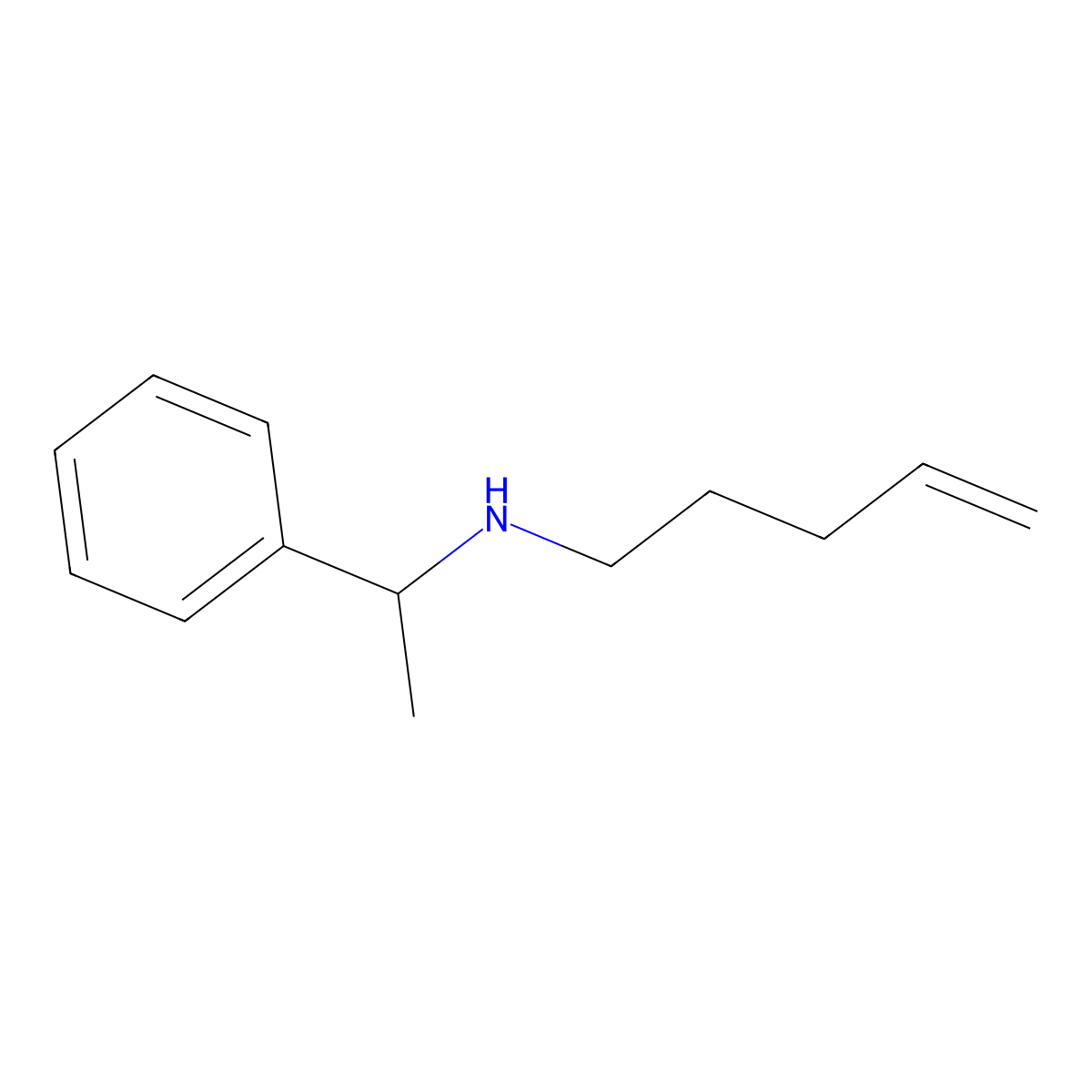 (R)-N-(1-Phenylethyl)pent-4-EN-1-amine molecular structure, CAS 202926-15-6