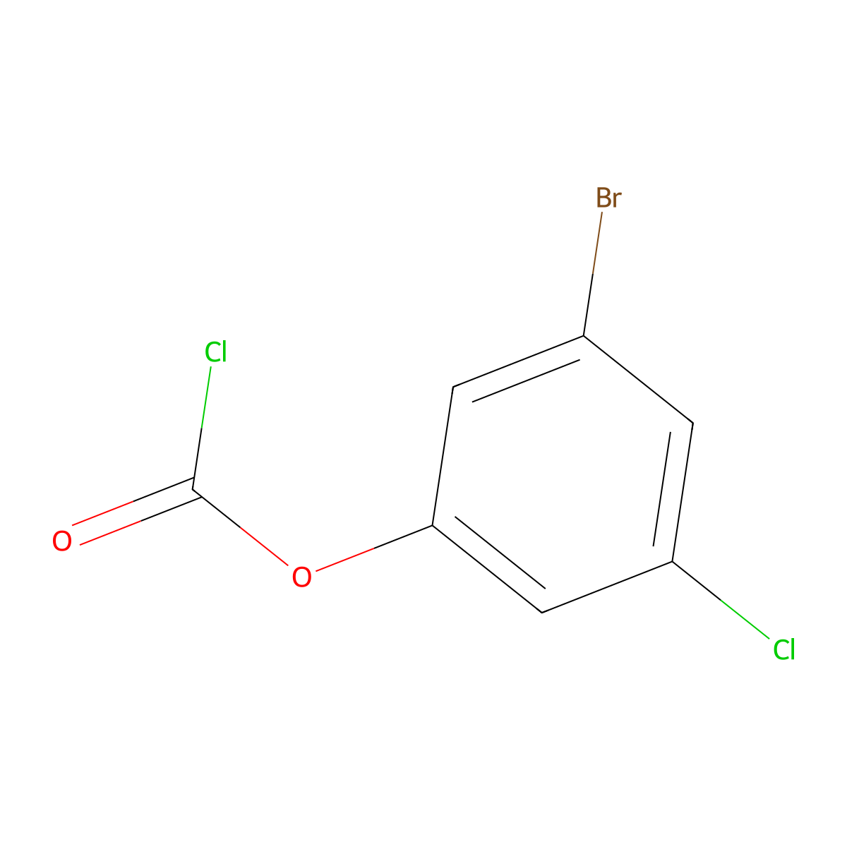 3-Bromo-5-chlorophenyl chloroformate molecular structure, CAS 2029267-61-4