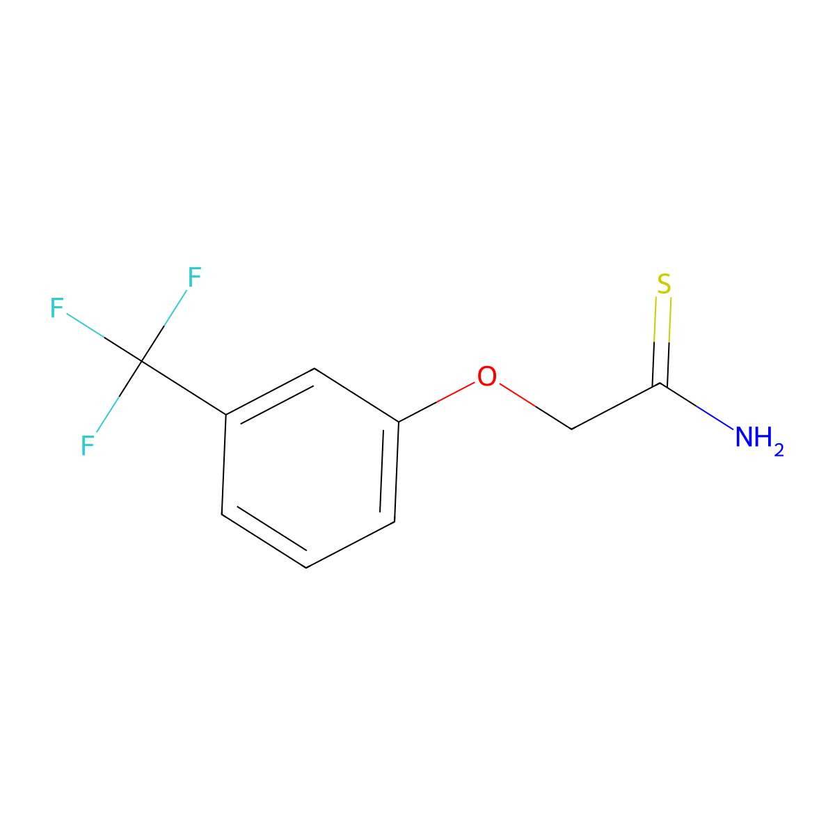 2-[3-(Trifluoromethyl)phenoxy]ethanethioamide molecular structure, CAS 20293-32-7